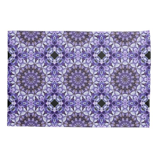 Blue Hydrangea Flower Petals Abstract kunstpatroon Kussensloop (Achterkant)