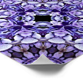 Blue Hydrangea Flower Petals Abstract kunstpatroon Poster (Hoek)