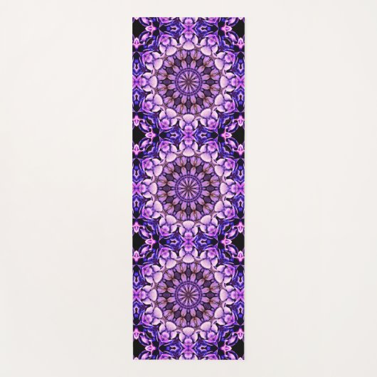 Blue Hydrangea Flower Petals Abstract kunstpatroon Yogamat (Voorkant)