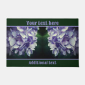 Blue Hydrangea Flower Petals persoonlijk Deurmat (Voorkant)