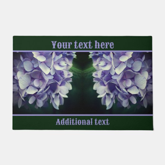 Blue Hydrangea Flower Petals persoonlijk Deurmat (Voorkant)