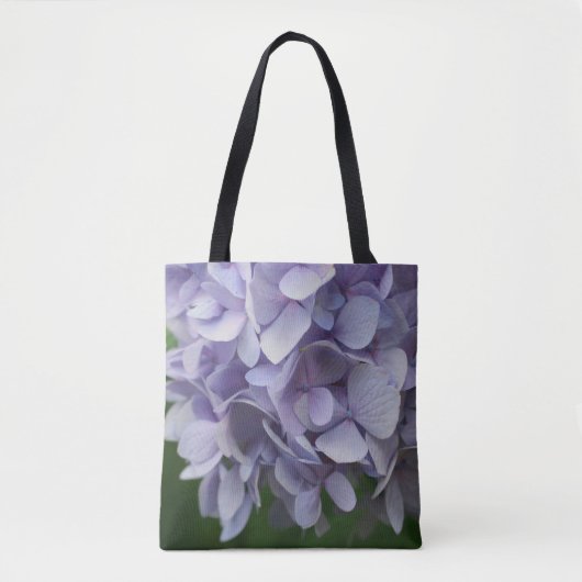 Blue Hydrangea Flower Petals Tote Bag (Voorkant)