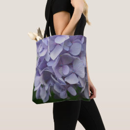 Blue Hydrangea Flower Petals Tote Bag