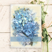 Blue Hydrangea Flower Post Wedding Brunch Kaart