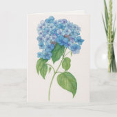 Blue Hydrangea Flower | Printable Greetin Kaart (Voorkant)