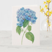 Blue Hydrangea Flower | Printable Greetin Kaart (Gele Bloem)