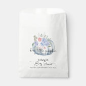 Blue Hydrangea Flower Pumpkin Herfst Baby shower Bedankzakje (Voorkant)