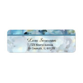 Blue Hydrangea Flower Return-adres Etiket (Voorkant)