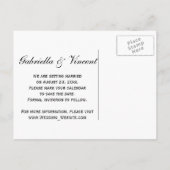 Blue Hydrangea Flower Summer Wedding Save the Date Aankondigingskaart (Achterkant)