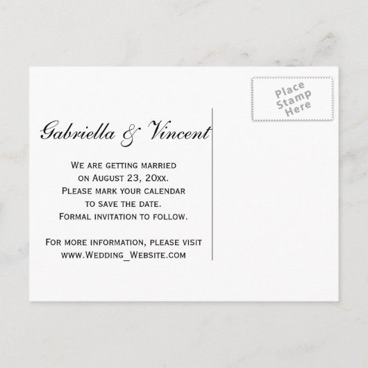 Blue Hydrangea Flower Summer Wedding Save the Date Aankondigingskaart (Achterkant)