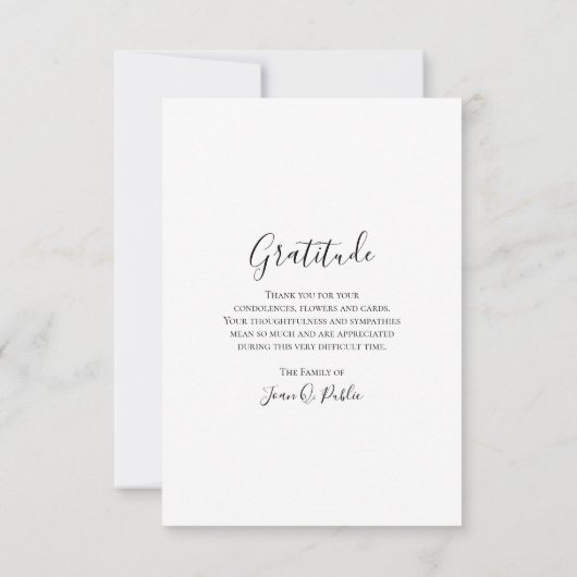 Blue Hydrangea Flower Waterverf Begrafenissympathi Bedankkaart (Achterkant)