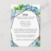 Blue Hydrangea Flower Wedding Informatiekaartje (Voorkant)