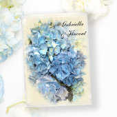 Blue Hydrangea Flower Wedding Kaart