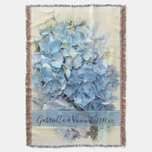 Blue Hydrangea Flower Wedding Keepomwille Deken