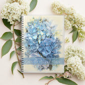 Blue Hydrangea Flower Wedding Notitieboek