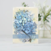 Blue Hydrangea Flower Wedding RSVP (Staand voorkant)