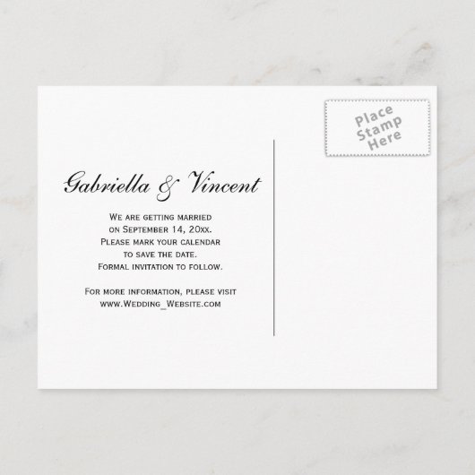 Blue Hydrangea Flower Wedding Save the Date Aankondigingskaart (Achterkant)