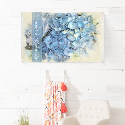 Blue Hydrangea Flower Wedding Spandoek (Insitu)