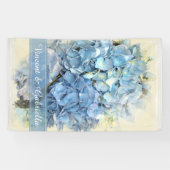 Blue Hydrangea Flower Wedding Spandoek (Horizontaal)