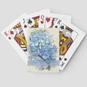 Blue Hydrangea Flower Wedding Speelkaarten (Achterkant)
