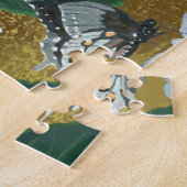 Blue Hydrangea Flowers and Butterfly Legpuzzel (Zijkant)