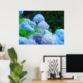 Blue Hydrangea Flowers art prints posters (Thuiskantoor)