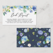 Blue Hydrangea Flowers Baby shower Book Request Informatiekaartje (Voorkant / Achterkant)