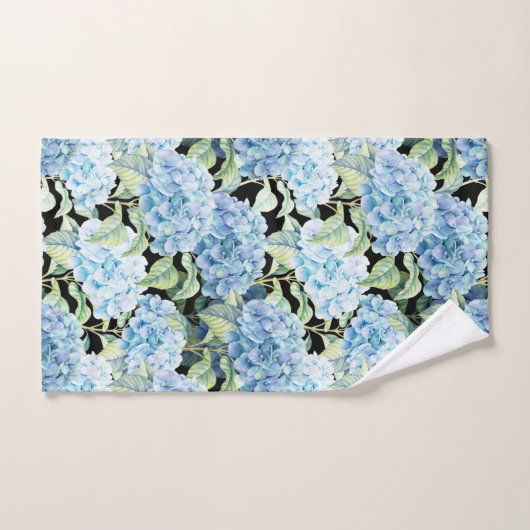 Blue Hydrangea Flowers Bad Handdoek (Handdoek)