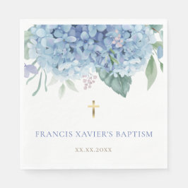 blue Hydrangea flowers Baptism Servet