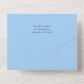 Blue Hydrangea Flowers Birthday Party All In One Uitnodiging (Achterkant)