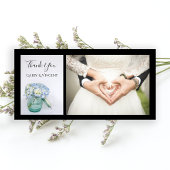 Blue Hydrangea Flowers Blue Jar Wedding Dank je Bedankkaart