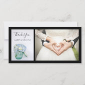 Blue Hydrangea Flowers Blue Jar Wedding Dank je Bedankkaart (Voorkant)