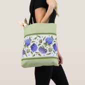 Blue Hydrangea Flowers Botanisch Patroon Tote Bag (Dichtbij)