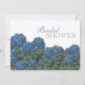 Blue Hydrangea Flowers Bridal Shower Invitation Kaart (Achterkant)