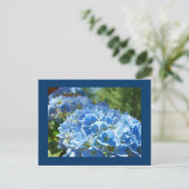 Blue Hydrangea Flowers briefkaarten Jouw tekst toe (Staand voorkant)
