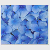 Blue Hydrangea Flowers Cadeaupapier (Vlak)
