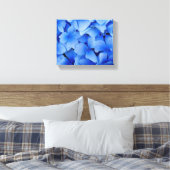 Blue Hydrangea Flowers Canvas Afdruk (Insitu (Slaapkamer))