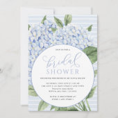 Blue Hydrangea Flowers Circle Lijst Vrijgezellenfe Kaart (Voorkant)