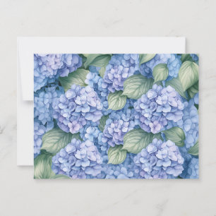 Blue Hydrangea Flowers Cottagecore Briefkaart