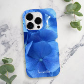 Blue Hydrangea Flowers Custom iPhone 16 Hoesje