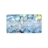 Blue Hydrangea Flowers Etiket (Voorkant)