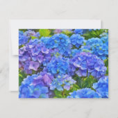 Blue Hydrangea Flowers Floral Art Note Card Set Notitiekaartje (Voorkant)
