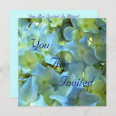 Blue Hydrangea Flowers Floral Flower Photo Kaart (Voorkant / Achterkant)