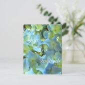 Blue Hydrangea Flowers Floral Flower Photo Kaart (Staand voorkant)