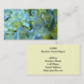 Blue Hydrangea Flowers Floral Flower Photo Visitekaartje (Voorkant / Achterkant)