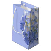 Blue Hydrangea Flowers Gift Custom Bericht Optie Klein Cadeauzakje (Achterkant Gekanteld)