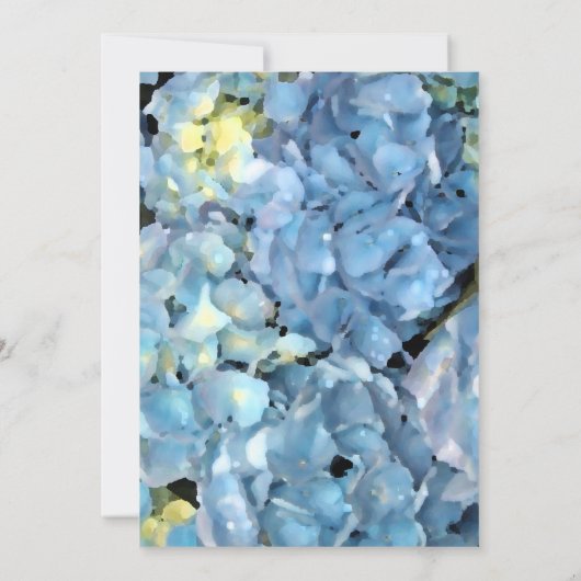 Blue Hydrangea Flowers Graduparty Invitation Kaart (Achterkant)