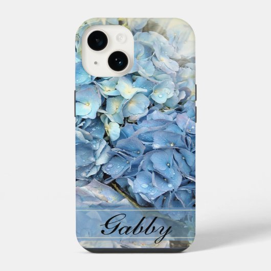 Blue Hydrangea Flowers iPhone Hoesje (Achterkant)