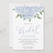 Blue Hydrangea Flowers Kalligrafie Vrijgezellenfee Kaart (Voorkant)