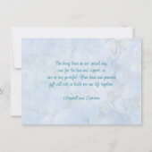 Blue Hydrangea Flowers Love n Bedankt Bericht Kaar Kaart (Achterkant)